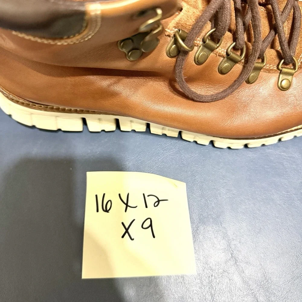 Cole Haan Men's Zerogrand Boot Size 11M Hiker Water Resistant British Tan Casual